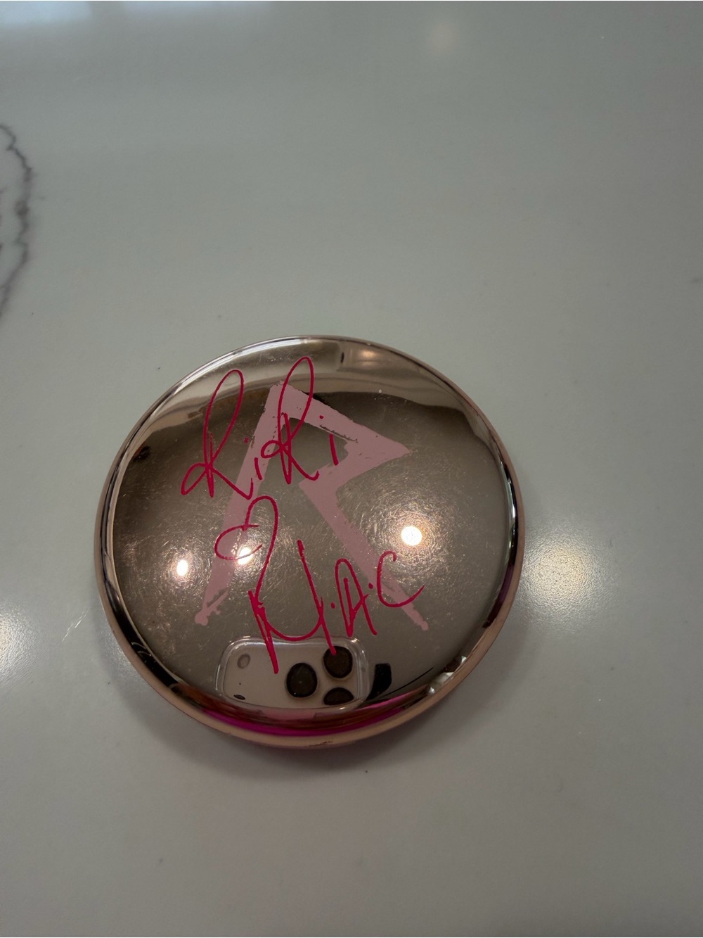 MAC Cosmetics Pink Signature Compact Mirror used blush